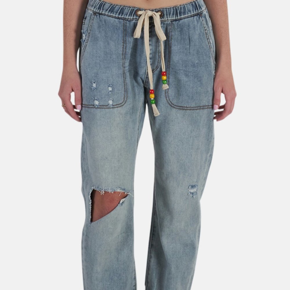 One Teaspoon Shabbies Drawstring Boyfriend Pant